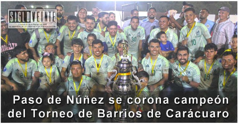 Paso de Núñez se corona campeón del Torneo de Barrios de Carácuaro