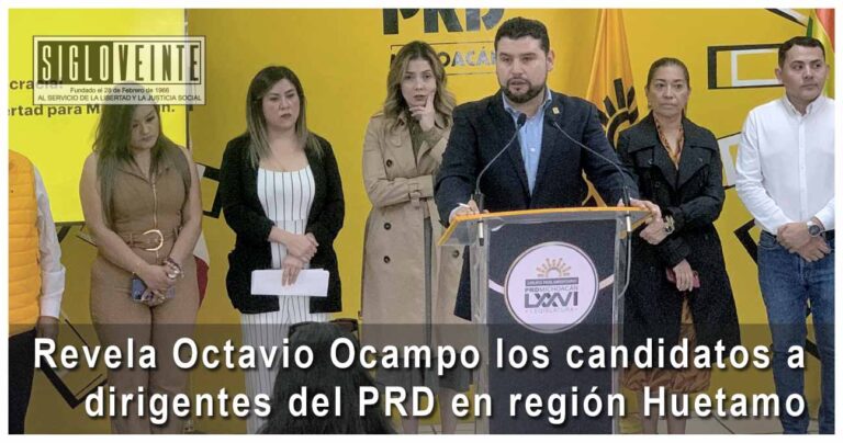 Revela Octavio Ocampo los candidatos a dirigentes del PRD en región Huetamo