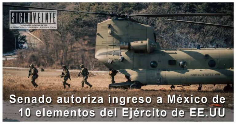 Senado autoriza ingreso a México de 10 elementos del Ejército de EE.UU