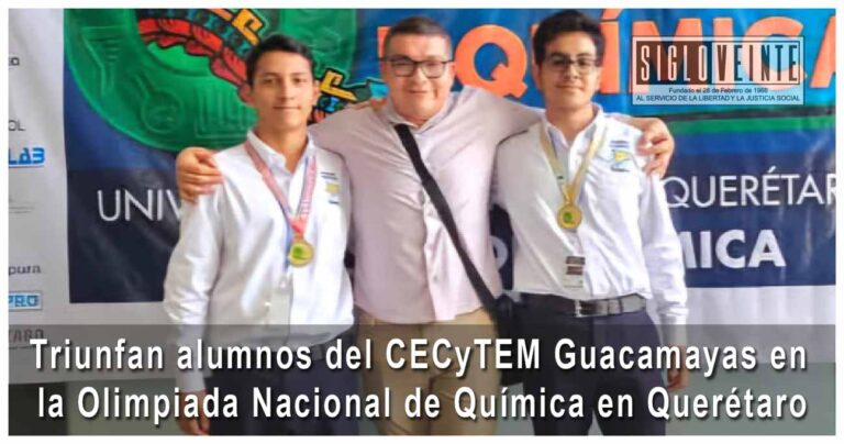 Triunfan alumnos del CECyTEM Guacamayas en la Olimpiada Nacional de Química en Querétaro