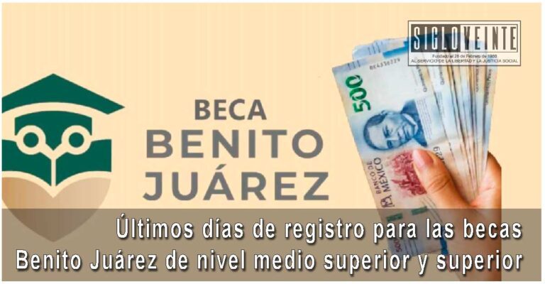 Últimos días de registro para las becas Benito Juárez de nivel medio superior y superior; concluye el 28 de febrero
