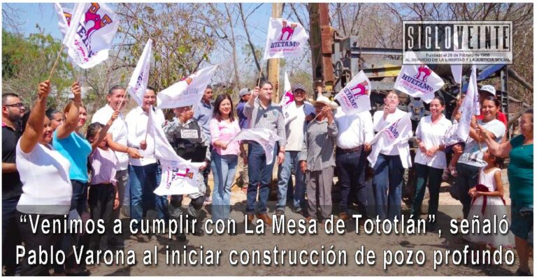 “Venimos a cumplir con La Mesa de Tototlán”, señaló Pablo Varona al iniciar construcción de pozo profundo