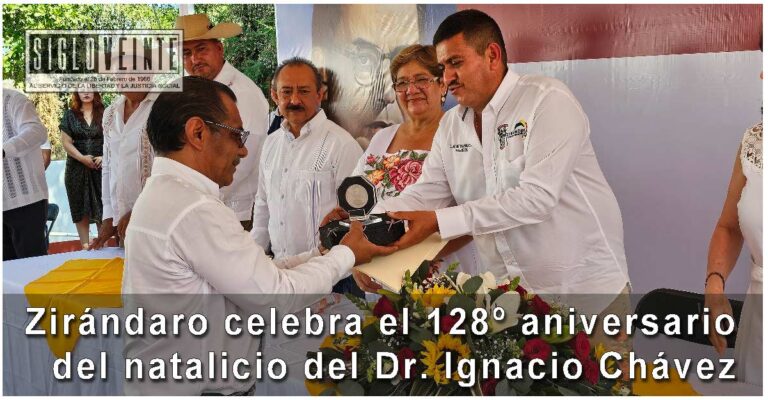 Zirándaro celebra el 128º aniversario del natalicio del Dr. Ignacio Chávez y reconoce de manera póstuma a la Profa. María Isabel Valladares Roldán