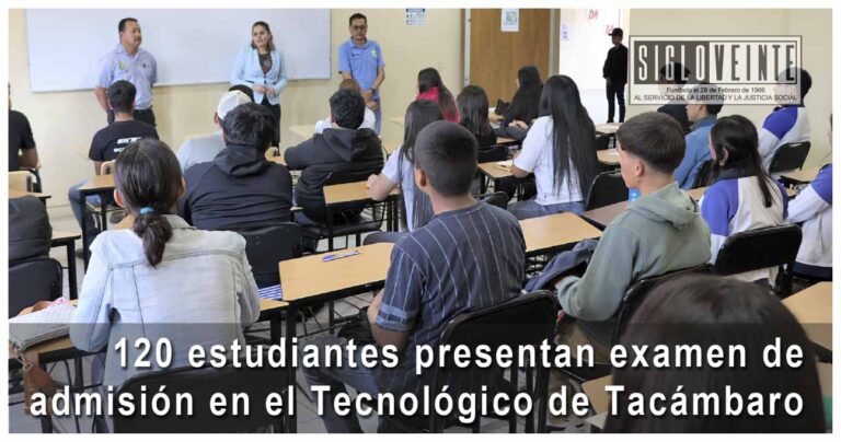 120 estudiantes presentan examen de admisión en el Tecnológico de Tacámbaro