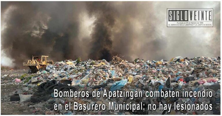 Bomberos de Apatzingán combaten incendio en el Basurero Municipal; no hay lesionados