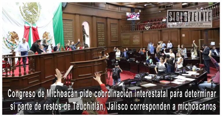 Congreso de Michoacán pide coordinación interestatal para determinar si parte de restos de Teuchitlán, Jalisco corresponden a michoacanos