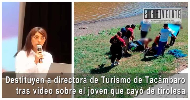 Destituyen a directora de Turismo de Tacámbaro tras video sobre el joven que cayó de tirolesa