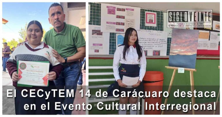 El CECyTEM 14 de Carácuaro destaca en el Evento Cultural Interregional