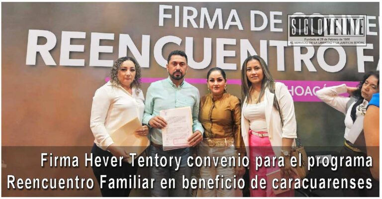 Firma Hever Tentory convenio para el programa Reencuentro Familiar en beneficio de caracuarenses