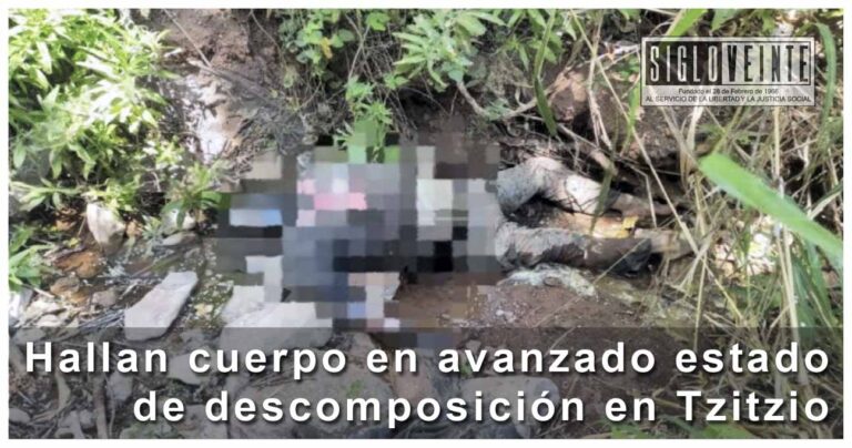 Hallan cuerpo en avanzado estado de descomposición en Tzitzio