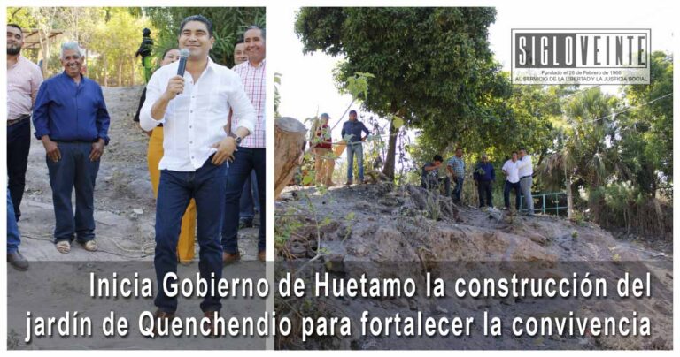 Inicia Gobierno de Huetamo la construcción del jardín de Quenchendio para fortalecer la convivencia