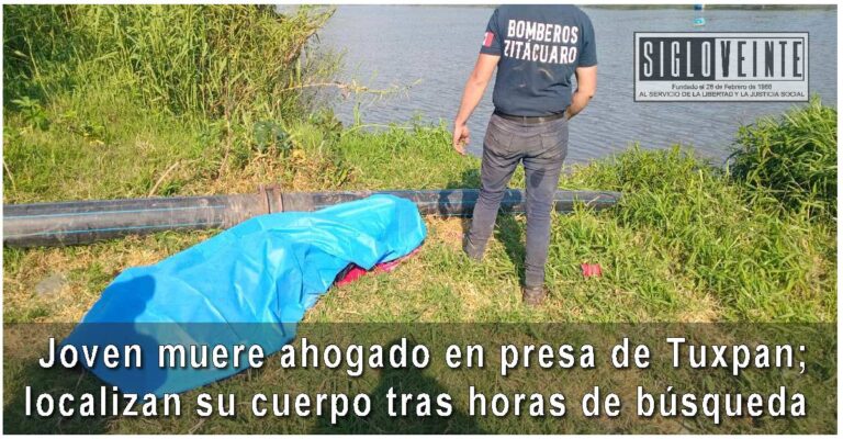 Joven muere ahogado en presa de Tuxpan; localizan su cuerpo tras horas de búsqueda