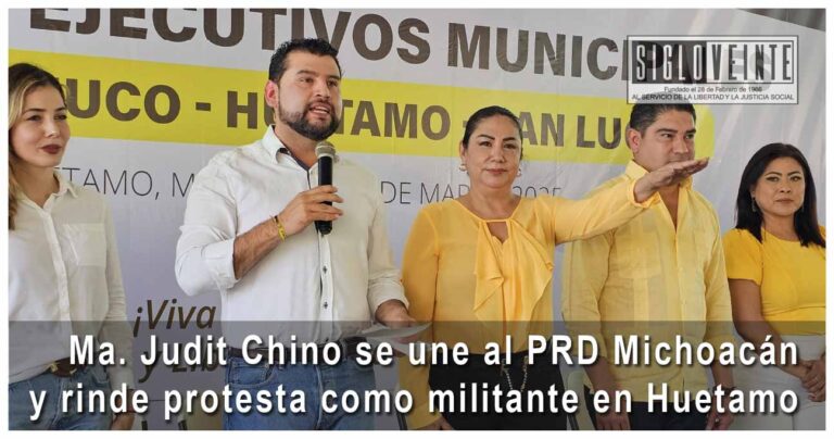 Ma. Judit Chino se une al PRD Michoacán y rinde protesta como militante en Huetamo