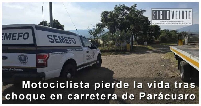 Motociclista pierde la vida tras choque en carretera de Parácuaro