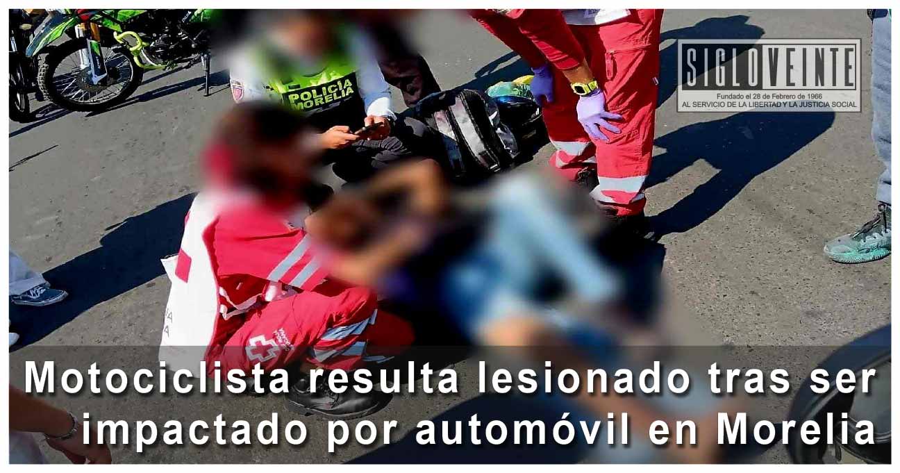 Motociclista resulta lesionado tras ser impactado por automóvil en ...