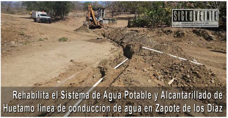 Rehabilita el Sistema de Agua Potable y Alcantarillado de Huetamo línea de conducción de agua en Zapote de los Díaz