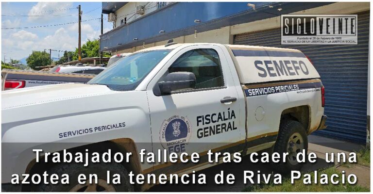 Trabajador fallece tras caer de una azotea en la tenencia de Riva Palacio