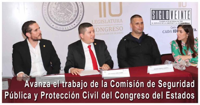 Avanza el trabajo de la Comisión de Seguridad Pública y Protección Civil del Congreso del Estado
