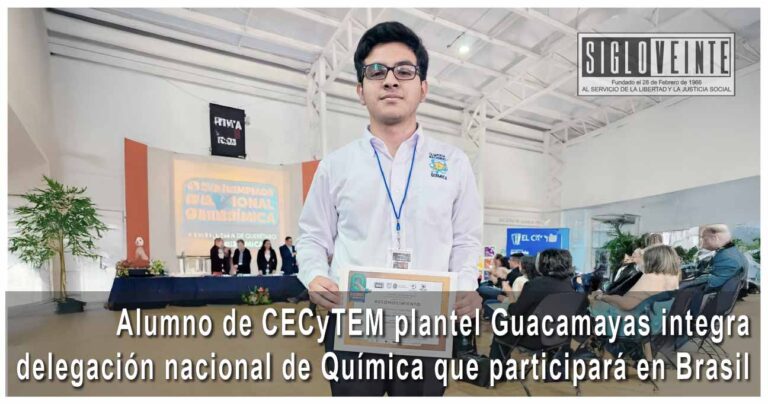 Alumno de CECyTEM plantel Guacamayas integra delegación nacional de Química que participará en Brasil
