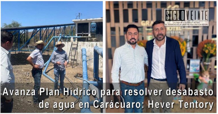 Avanza Plan Hídrico para resolver desabasto de agua en Carácuaro: Hever Tentory