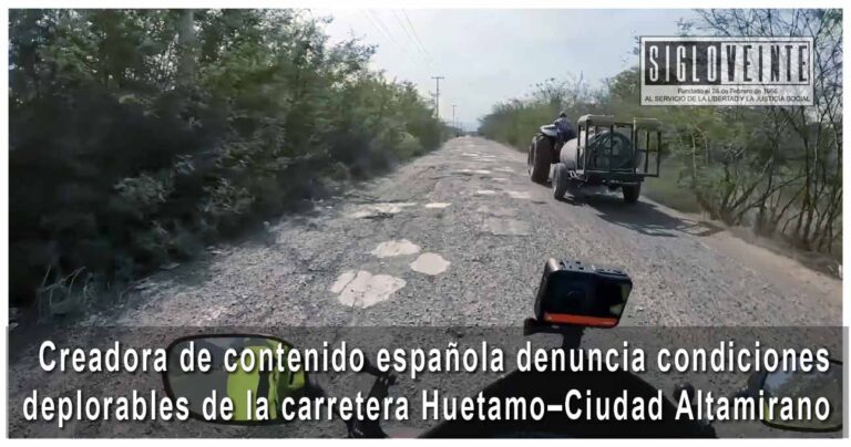 Creadora de contenido española denuncia condiciones deplorables de la carretera Huetamo–Ciudad Altamirano