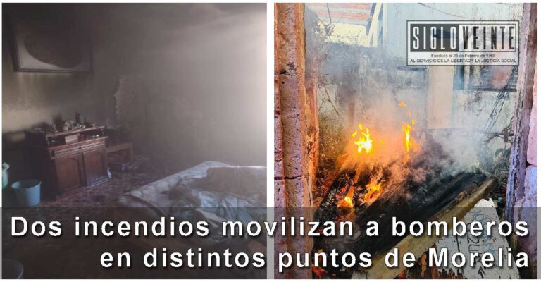 Dos incendios movilizan a bomberos en distintos puntos de Morelia