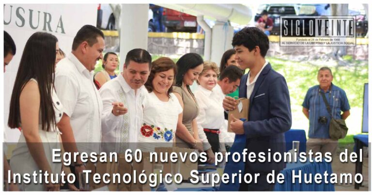 Egresan 60 nuevos profesionistas del Instituto Tecnológico Superior de Huetamo