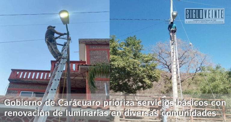 Gobierno de Carácuaro prioriza servicios básicos con renovación de luminarias en diversas comunidades