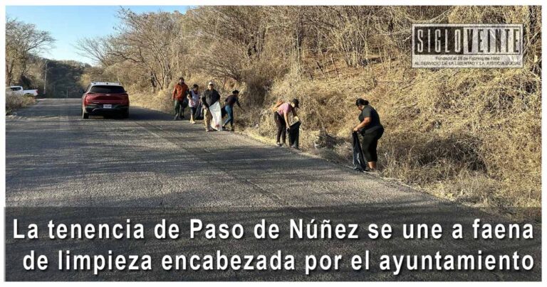 La tenencia de Paso de Núñez se une a faena de limpieza encabezada por el ayuntamiento
