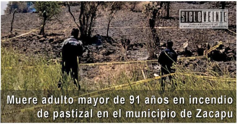 Muere adulto mayor de 91 años en incendio de pastizal en el municipio de Zacapu
