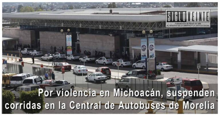 Por violencia en Michoacán, suspenden corridas en la Central de Autobuses de Morelia