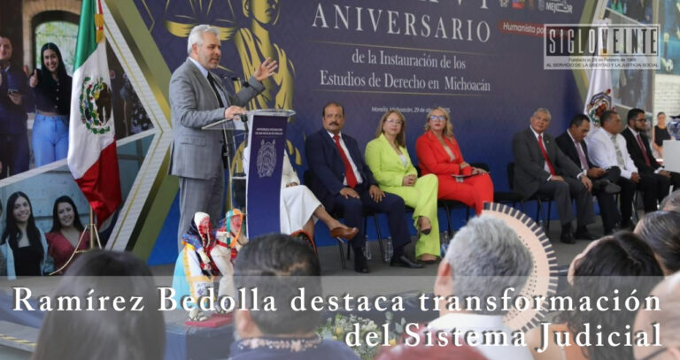 Ramírez Bedolla destaca transformación del sistema judicial