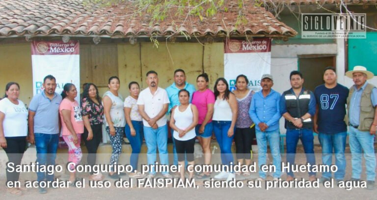 Santiago Conguripo, primer comunidad en Huetamo en acordar el uso del FAISPIAM, siendo su prioridad el agua