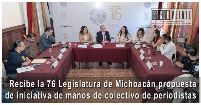 Recibe la 76 Legislatura de Michoacán propuesta de iniciativa de manos de colectivo de periodistas