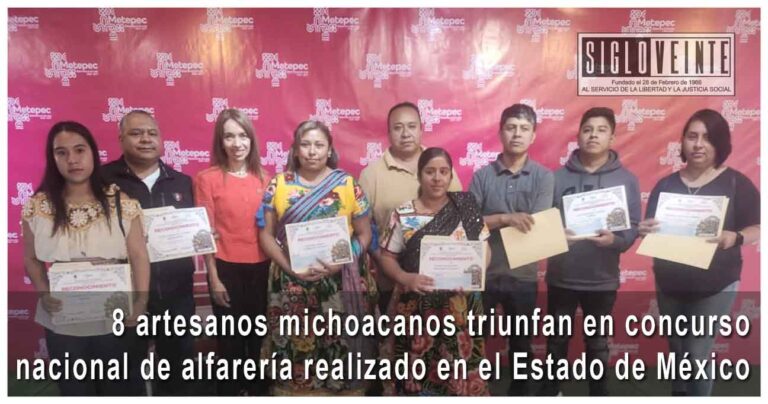 8 artesanos michoacanos triunfan en concurso nacional de alfarería realizado en el Estado de México
