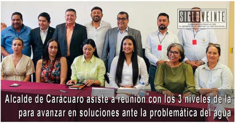 Alcalde de Carácuaro asiste a reunión con los 3 niveles de la para avanzar en soluciones ante la problemática del agua