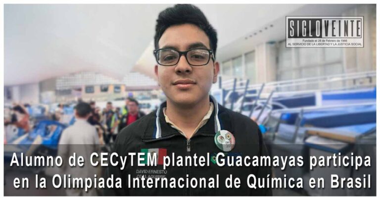 Alumno de CECyTEM plantel Guacamayas participa en la Olimpiada Internacional de Química en Brasil