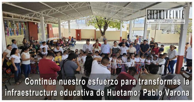 Continúa nuestro esfuerzo para transformas la infraestructura educativa de Huetamo: Pablo Varona