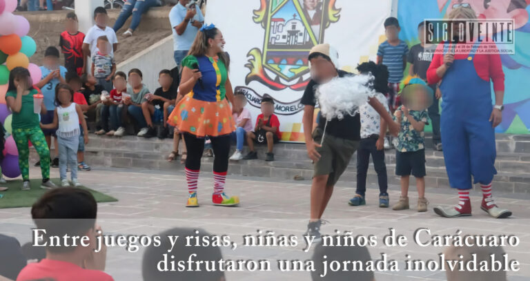 Entre juegos y risas, niñas y niños de Carácuaro disfrutaron una jornada inolvidable