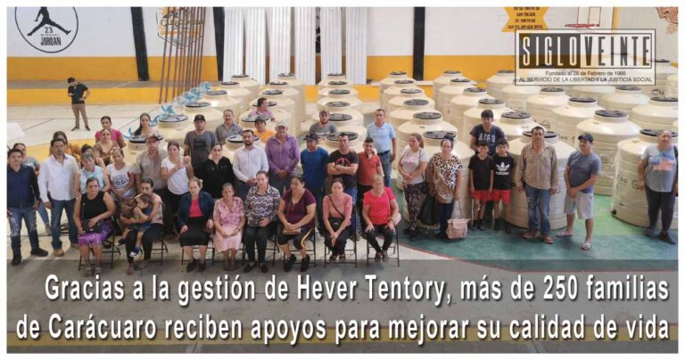 Gracias a la gestión de Hever Tentory, más de 250 familias de Carácuaro reciben apoyos para mejorar su calidad de vida