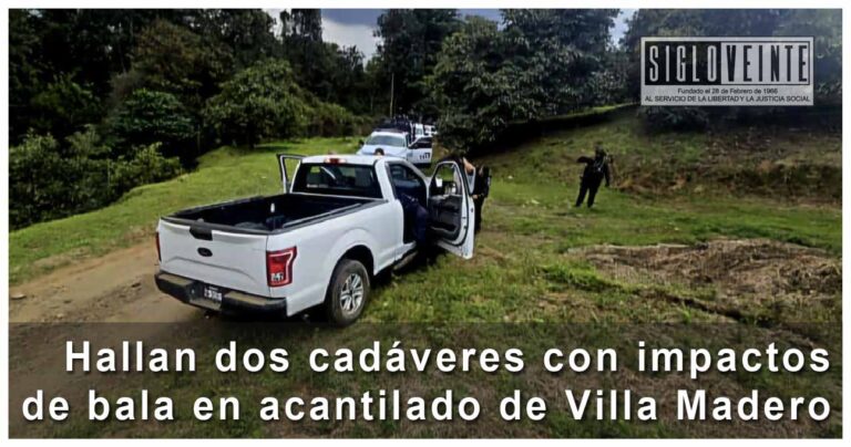 Hallan dos cadáveres con impactos de bala en acantilado de Villa Madero; suman ocho homicidios en la misma zona