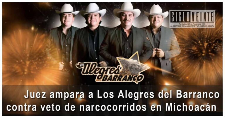 Juez ampara a Los Alegres del Barranco contra veto de narcocorridos en Michoacán