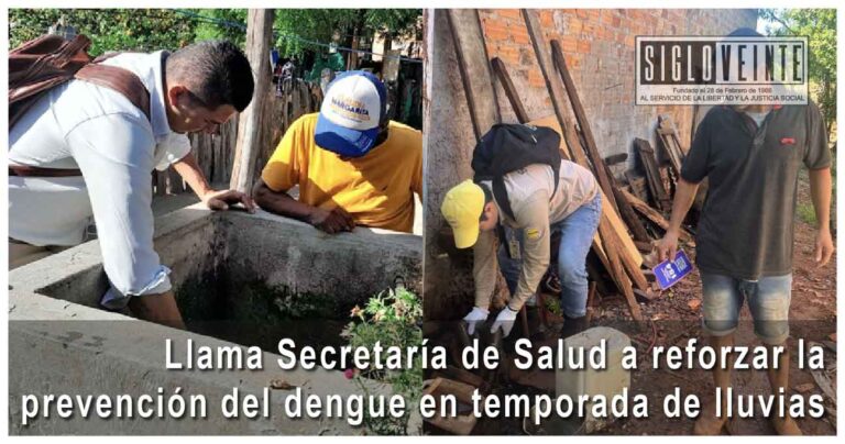 Llama Secretaría de Salud a reforzar la prevención del dengue en temporada de lluvias