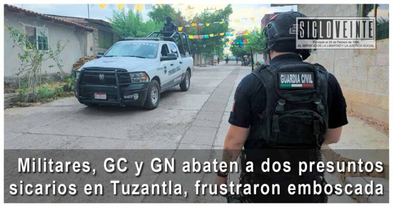 Militares, GC y GN abaten a dos presuntos sicarios en Tuzantla, frustraron emboscada