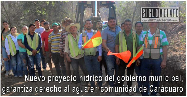 Nuevo proyecto hídrico del gobierno municipal, garantiza derecho al agua en comunidad de Carácuaro