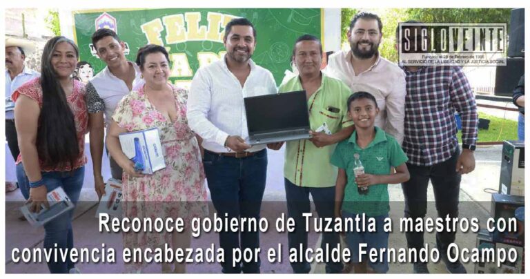 Reconoce gobierno de Tuzantla a maestros con convivencia encabezada por el alcalde Fernando Ocampo