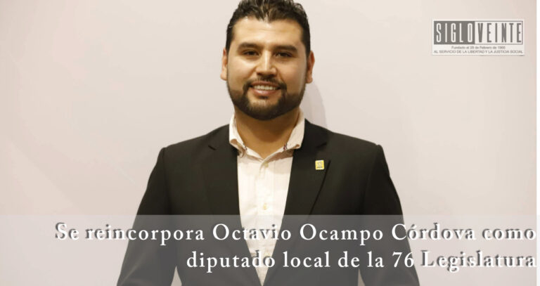 Se reincorpora Octavio Ocampo Córdova como diputado local de la 76 Legislatura