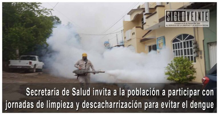 Secretaría de Salud invita a la población a participar con jornadas de limpieza y descacharrización para evitar el dengue
