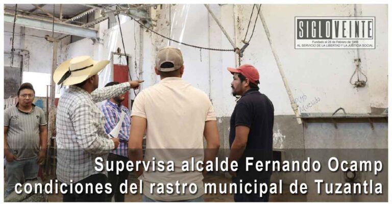 Supervisa alcalde Fernando Ocampo condiciones del rastro municipal de Tuzantla
