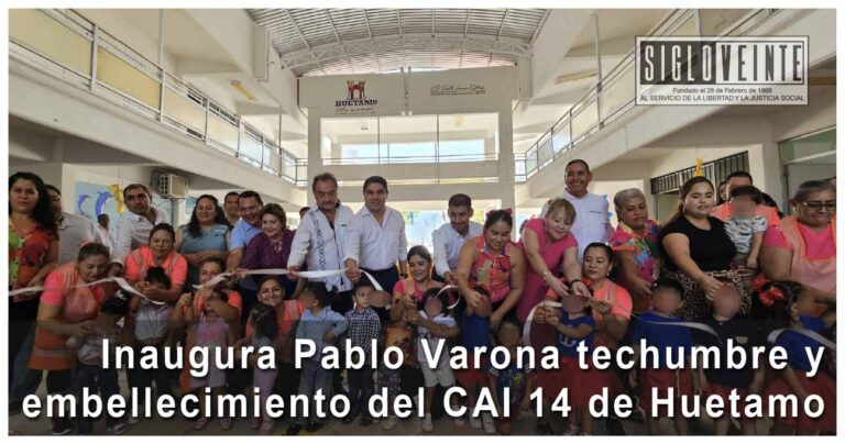 Inaugura Pablo Varona techumbre y embellecimiento del CAI 14 de Huetamo